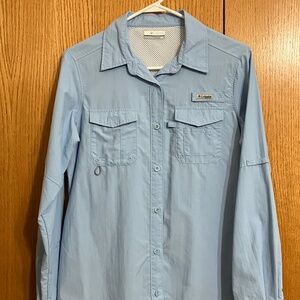 Columbia PFG blue outdoors long sleeved vented shirt - Women’s size medium